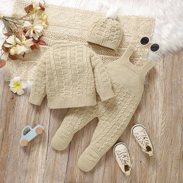 🧸🤍 В&rsquo;язаний комплект для малюка (3 в 1) 3858 фото