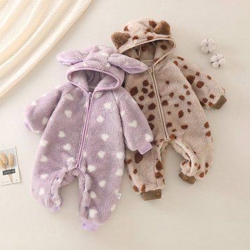 Мʼякий плюшевий комбінезон для найменших 🐻💜 3859 фото